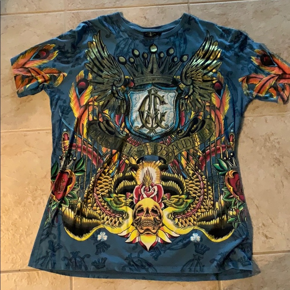 Authentic Christian Audigier Tee shirt XXL